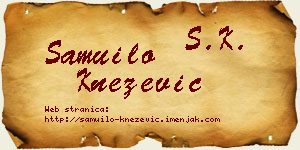 Samuilo Knežević vizit kartica